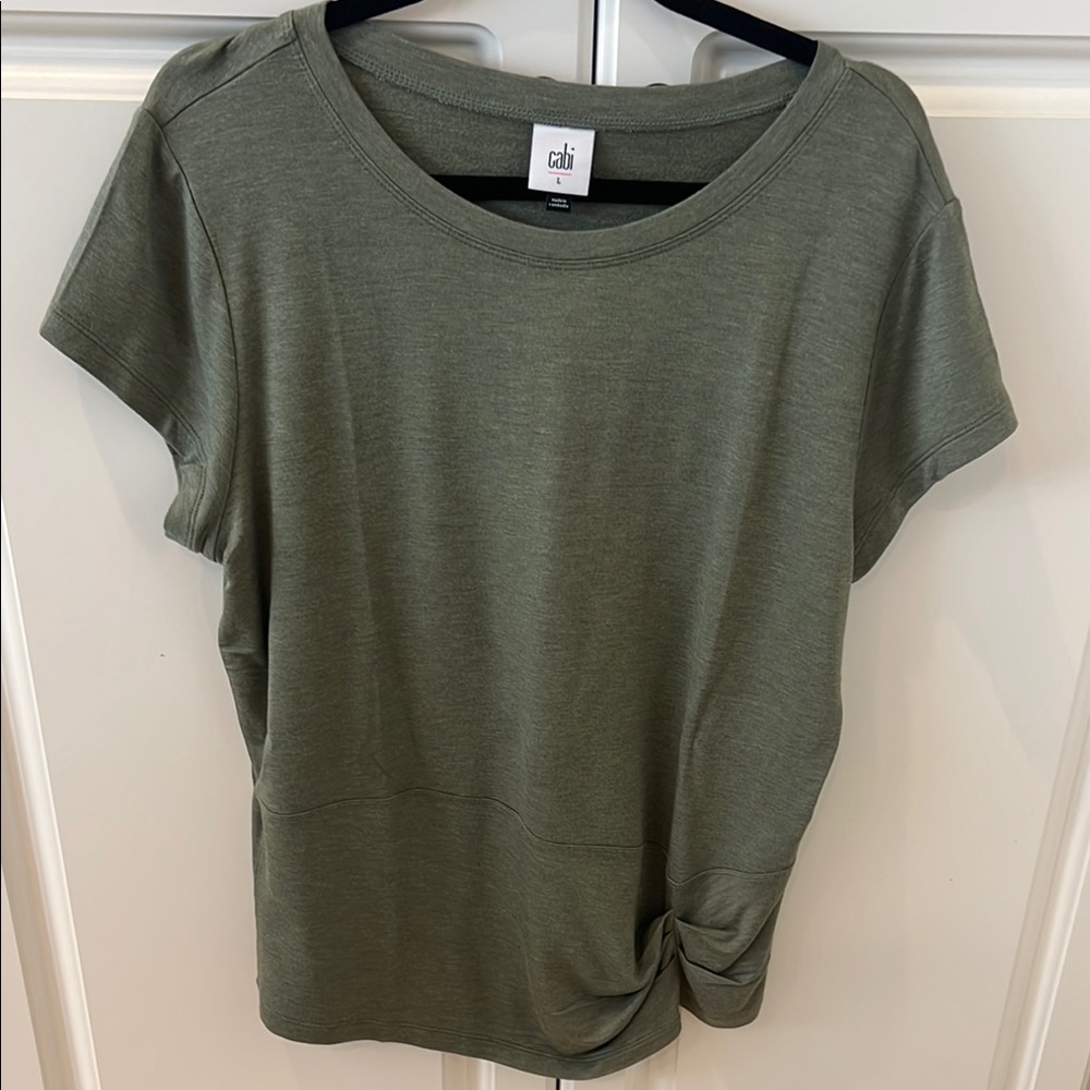 CAbi Sage Green Short Sleeve Top